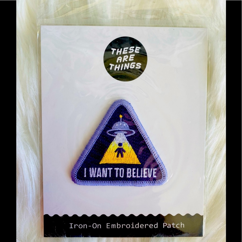I want to believe alien spaceship iron on patch 👽🛸💕